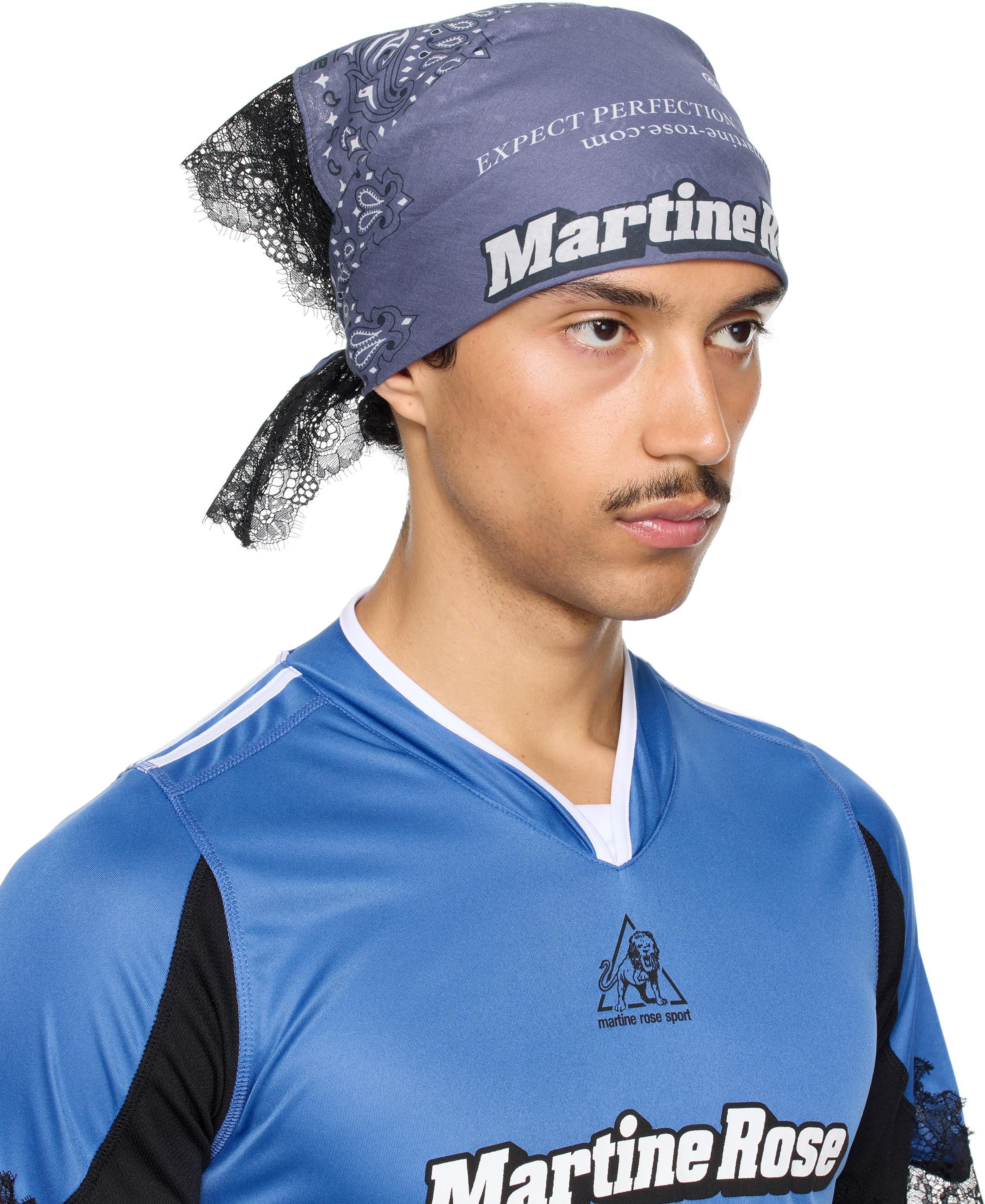 Martine Rose Ssense Exclusive Lace Bandana in Blue for Men | Lyst