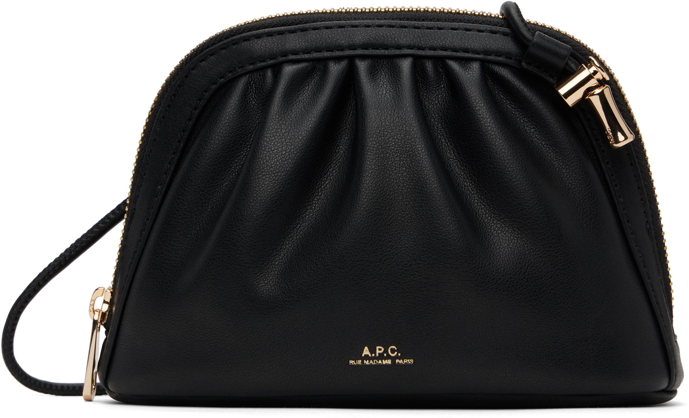 新品】A.P.C. Ninon ドローストリングバッグショルダーバッグ黒 【公式 