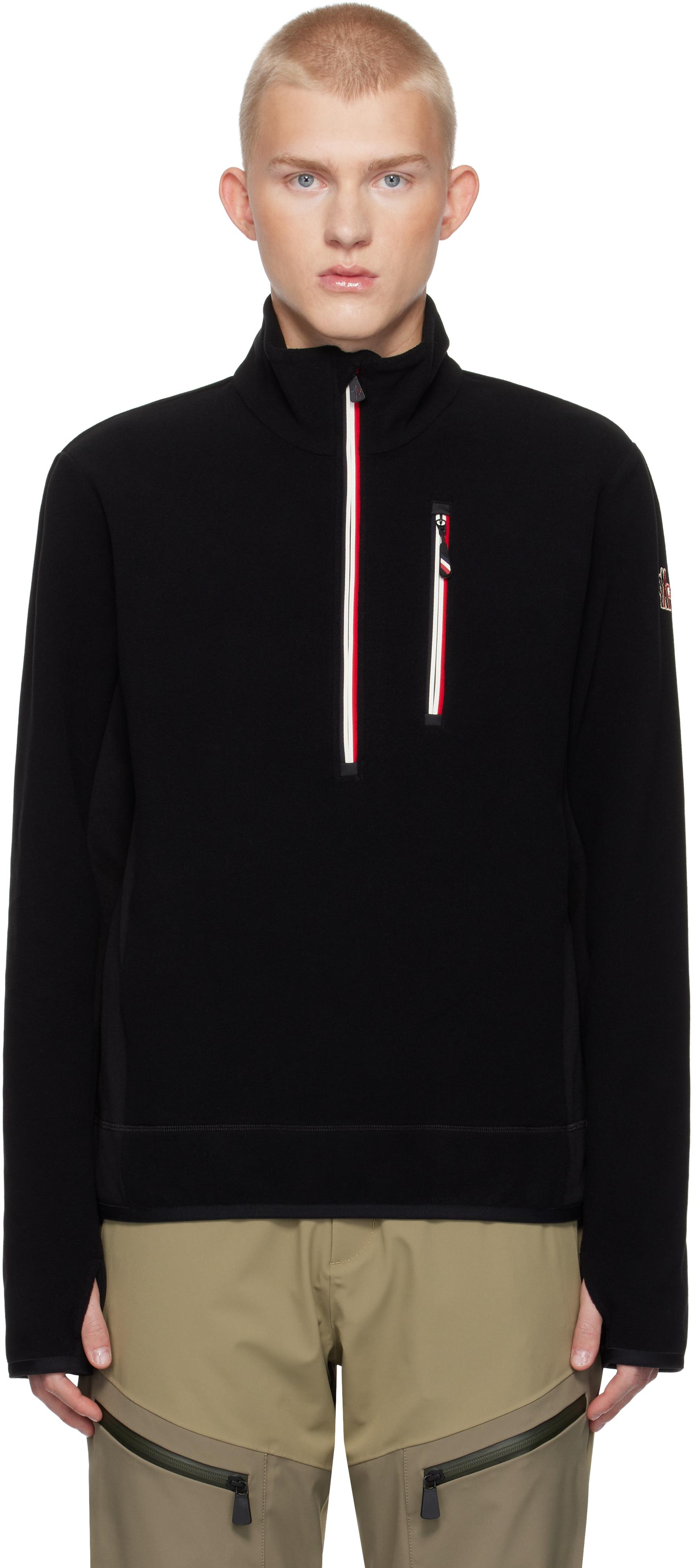モンクレール 22年 ﾌﾞﾗｯｸ MAGLIA LUPETTO CON ZIP ﾌﾟﾙｵｰﾊﾞｰ M Moncler Maglia Lupetto Con Zip Jacket in Black for Men | Lyst