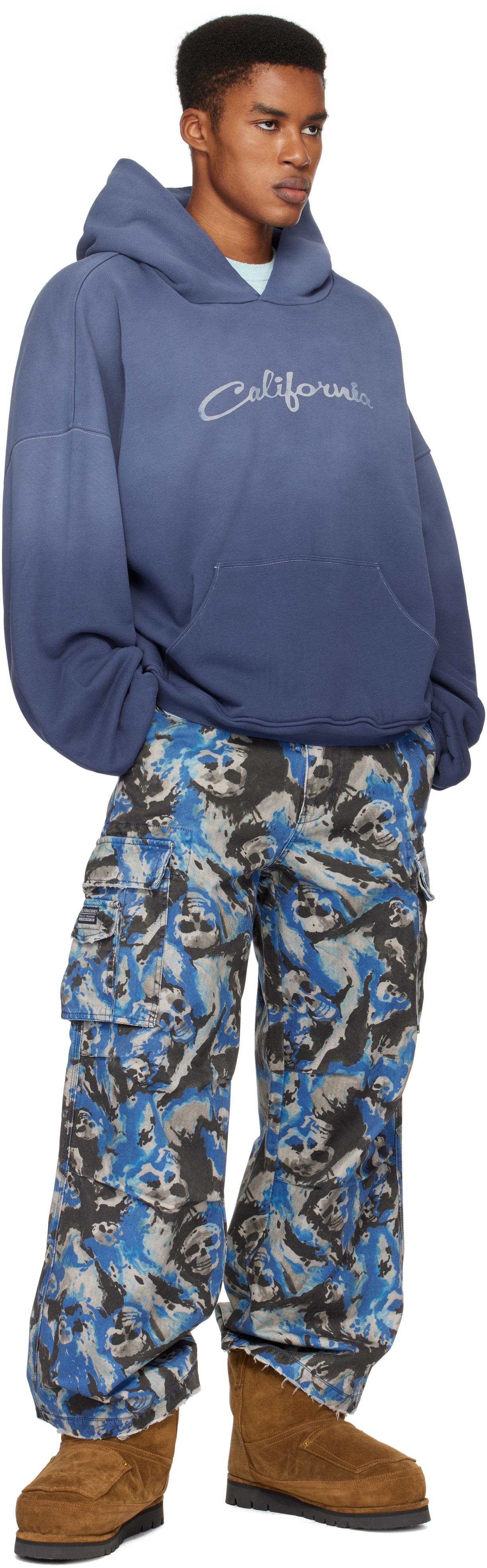 ERL 'California' Hoodie in Blue for Men | Lyst