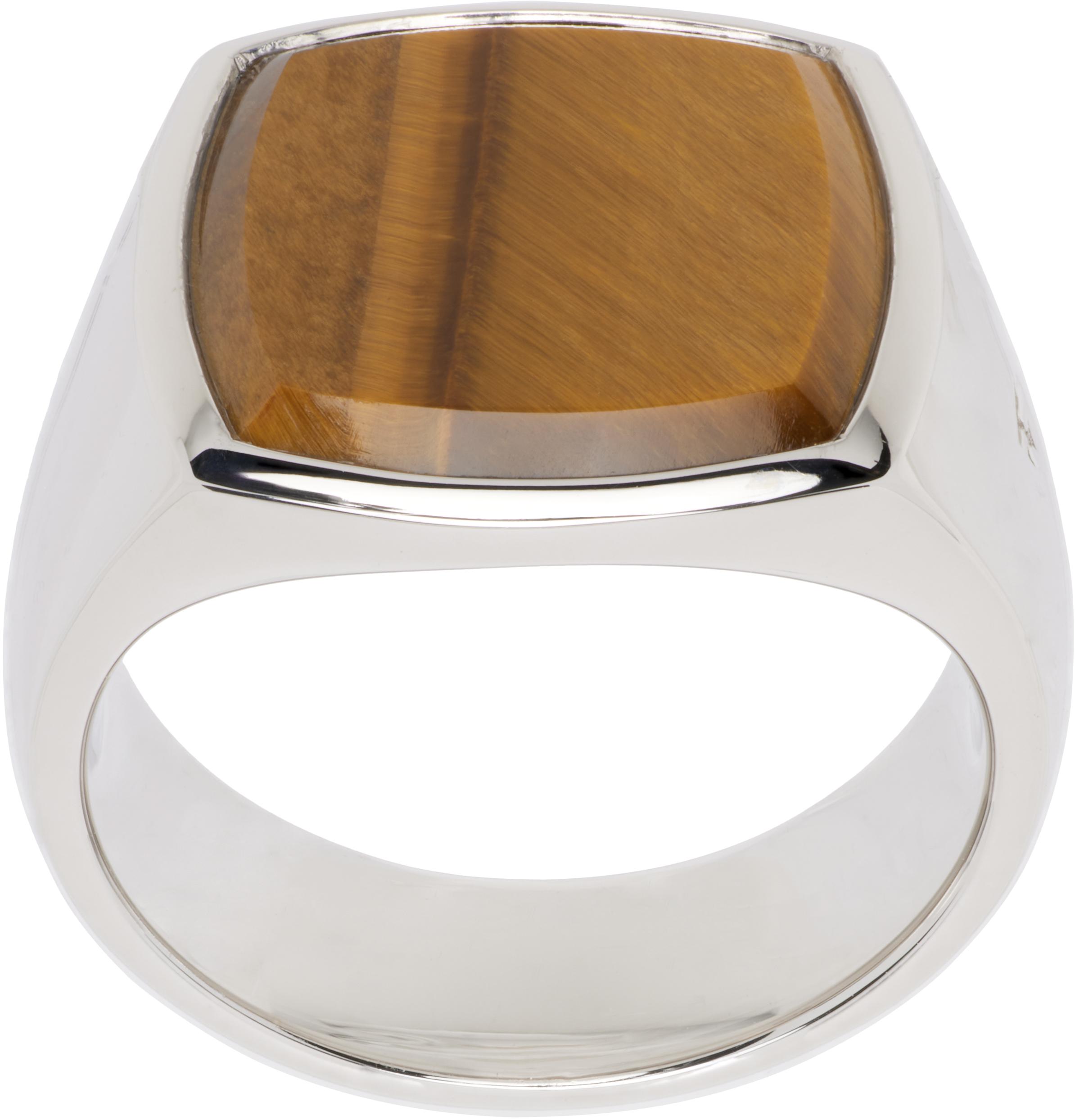 Tiger Eye Tom Wood Signet Ring Tom Wood Peaky Tiger Eye Ring
