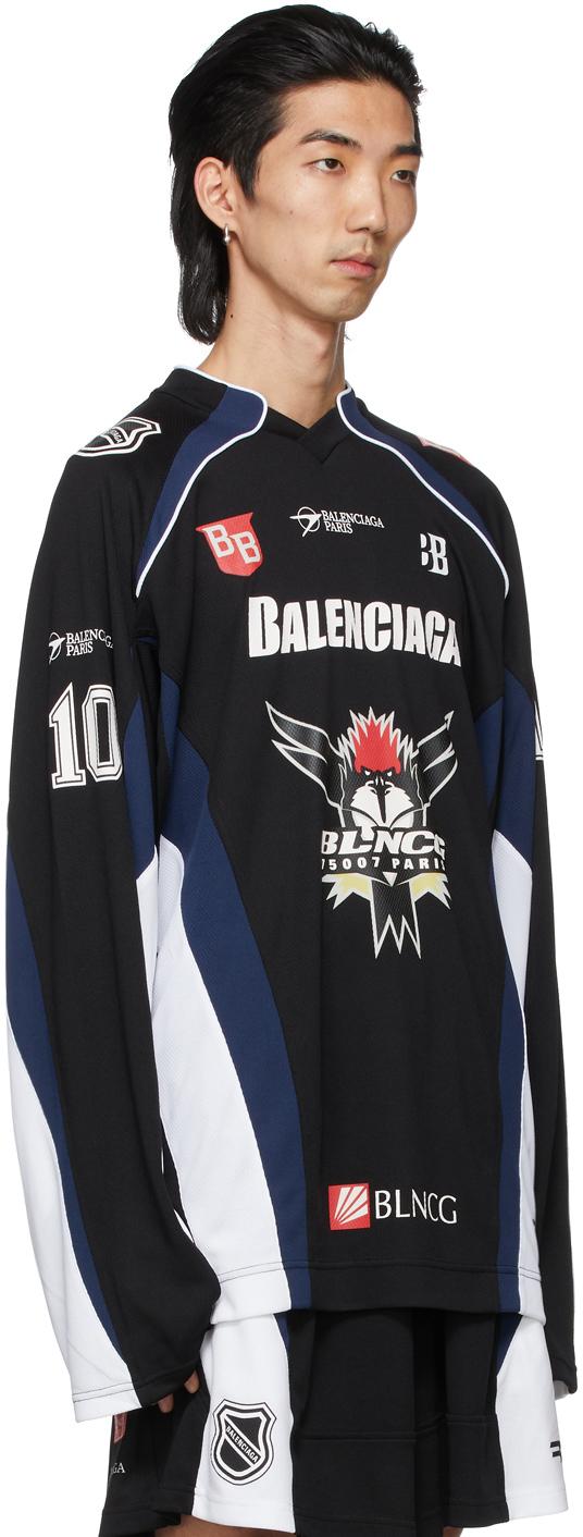 Treble pak sigaar Balenciaga Hockey Long Sleeve T-shirt in Black for Men | Lyst