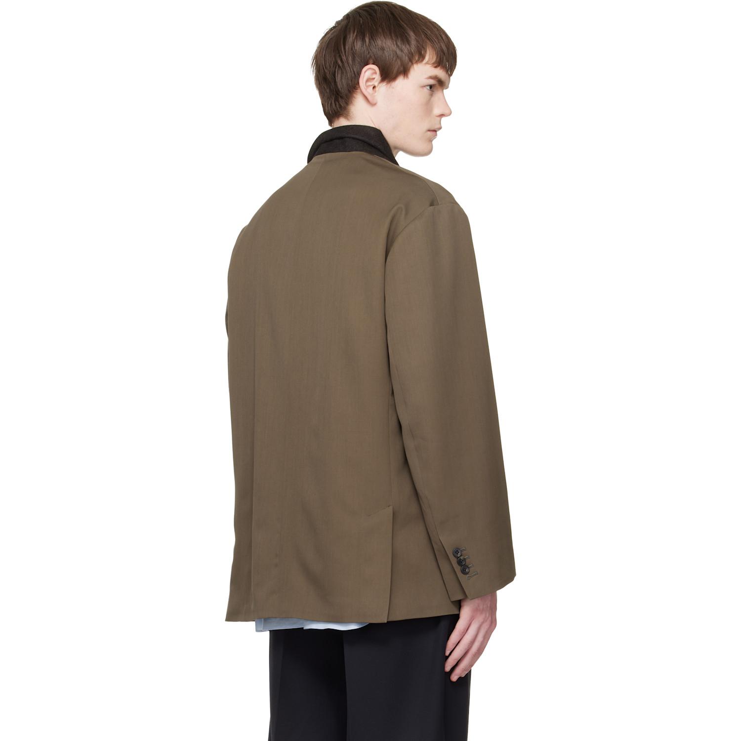 Ssstein Taupe Oversized Double Breasted Blazer in Brown for Men | Lyst