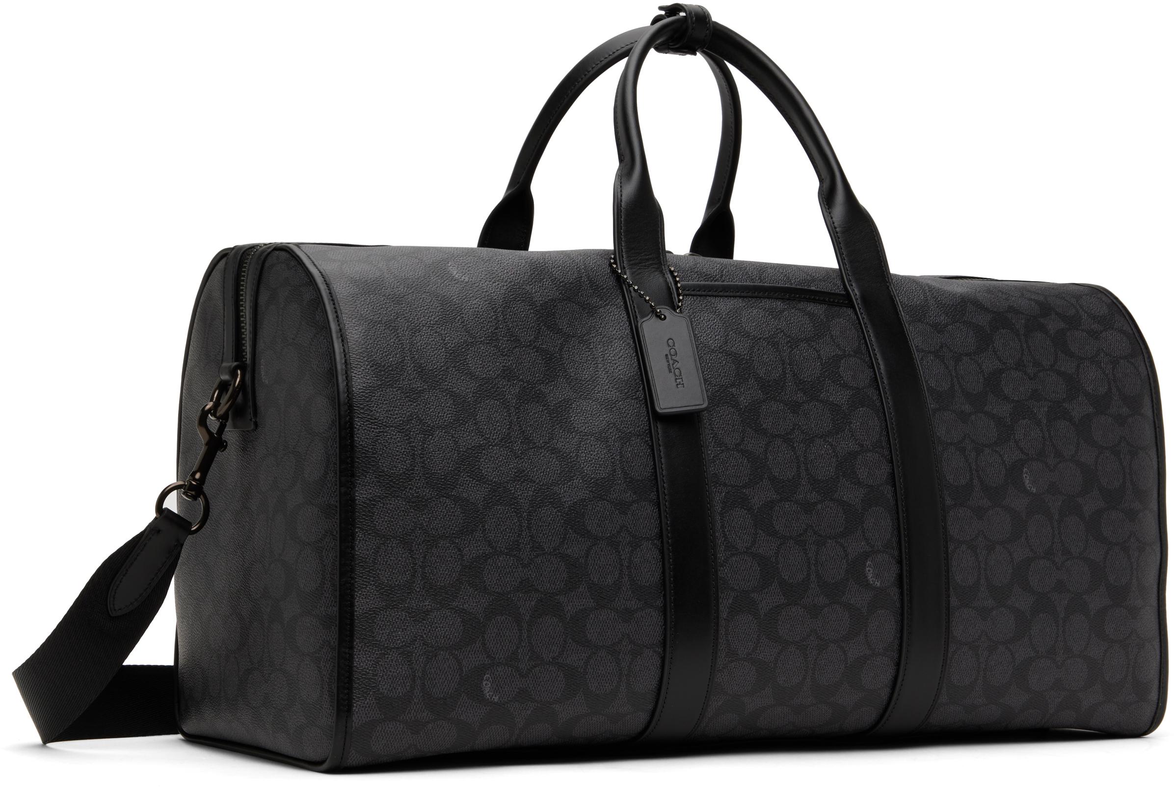 COACH Gotham Signature Canvas Duffle Bag in Black for Men | Lyst