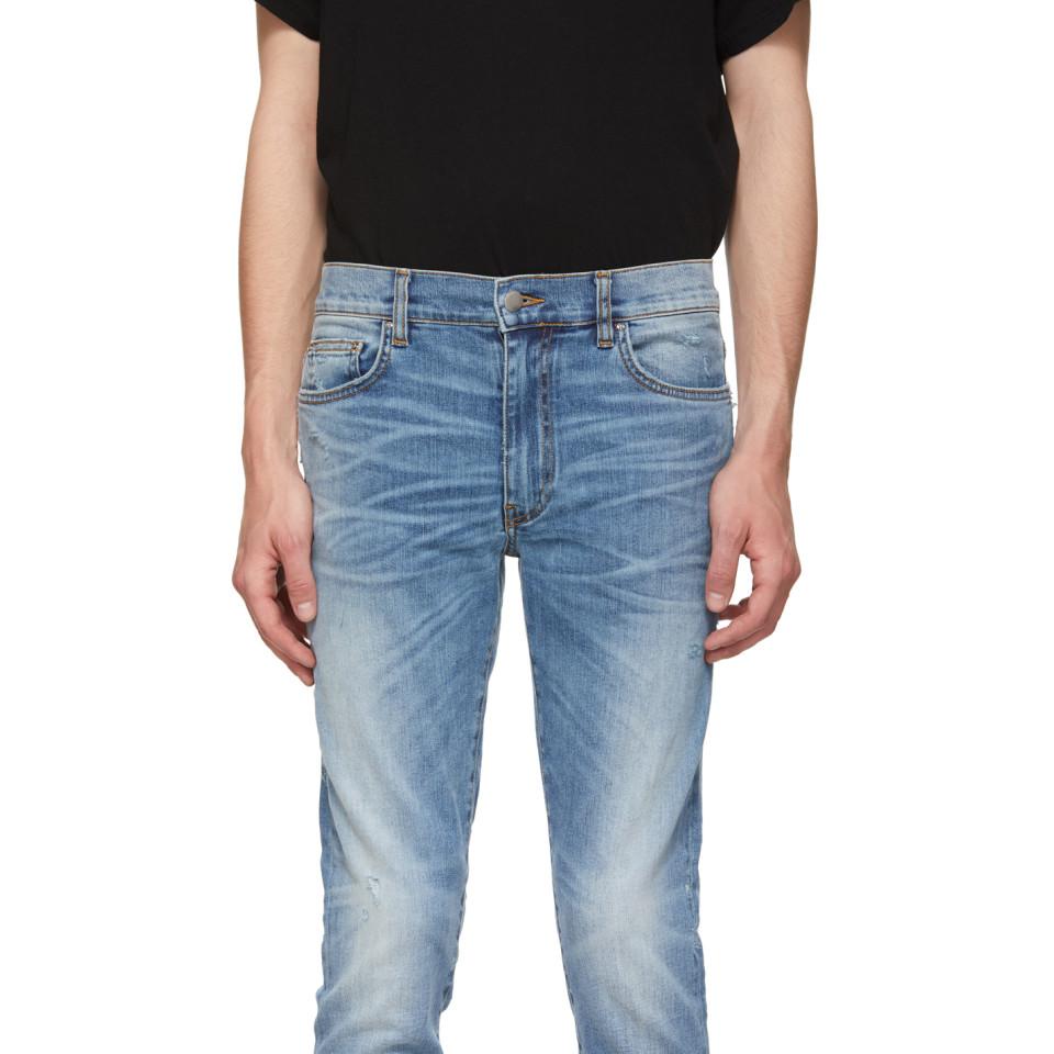 Amiri Denim Blue Stack Jeans for Men | Lyst