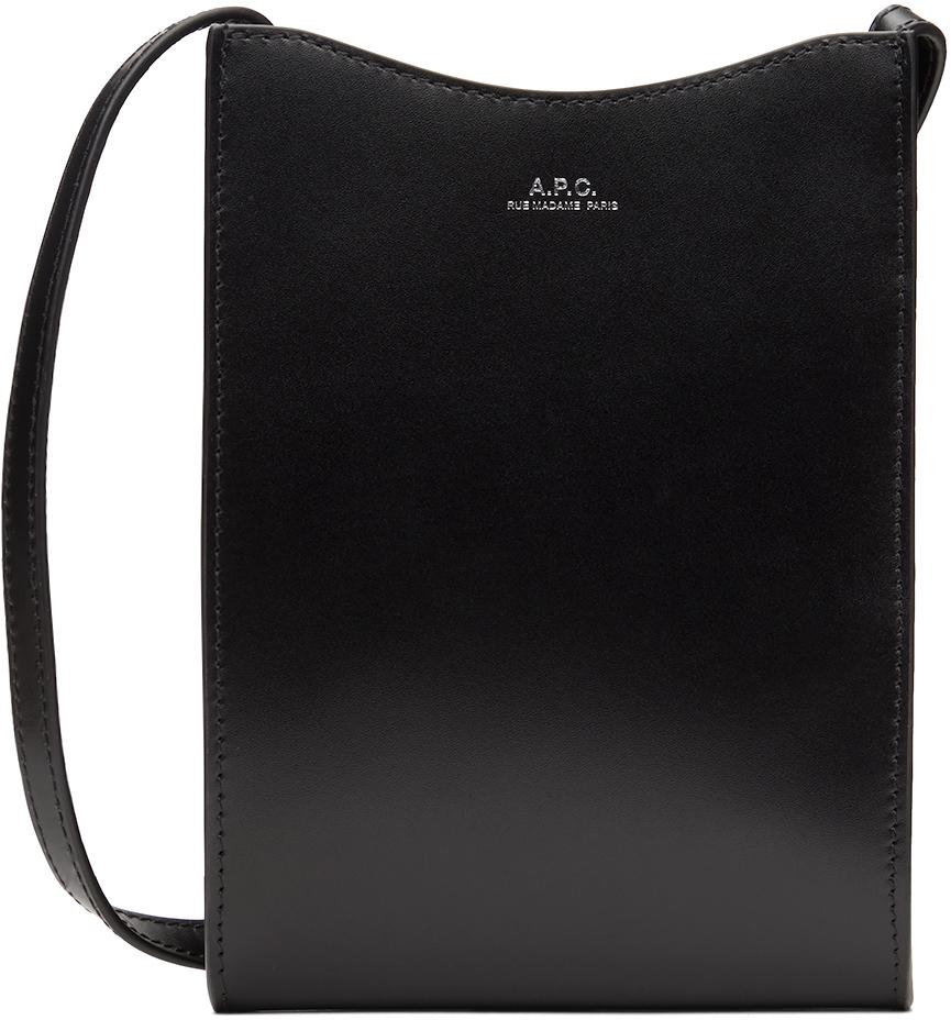 A.P.C. メンズ ブラック Jamie ネックポーチ ポーチ & リストレット