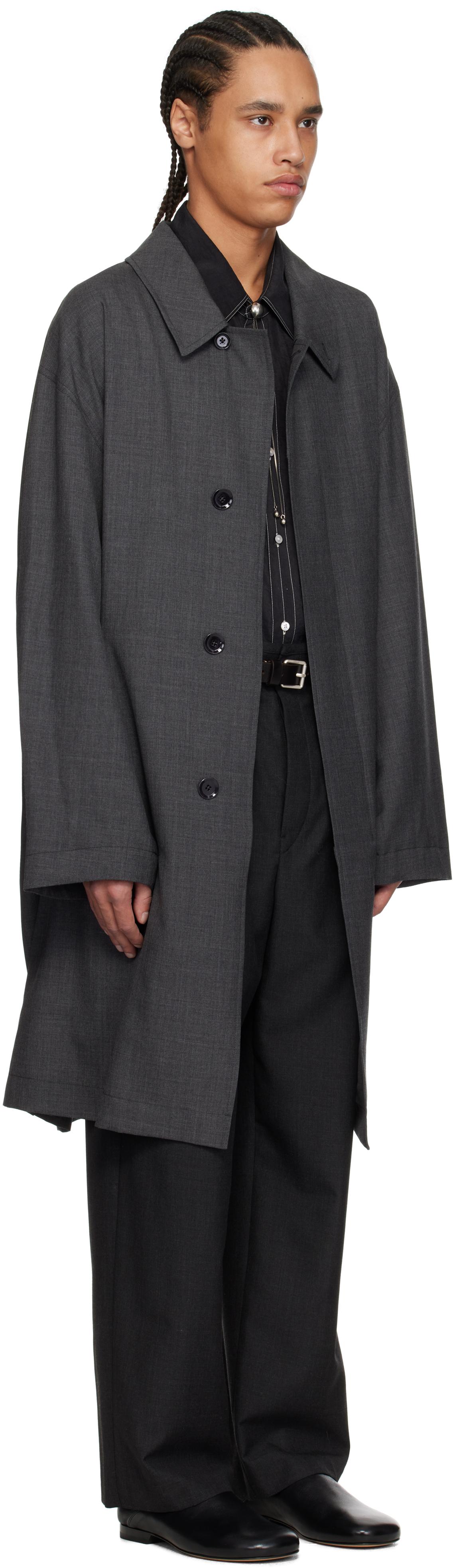 Lemaire Light Tailored Coat in Black for Men | Lyst