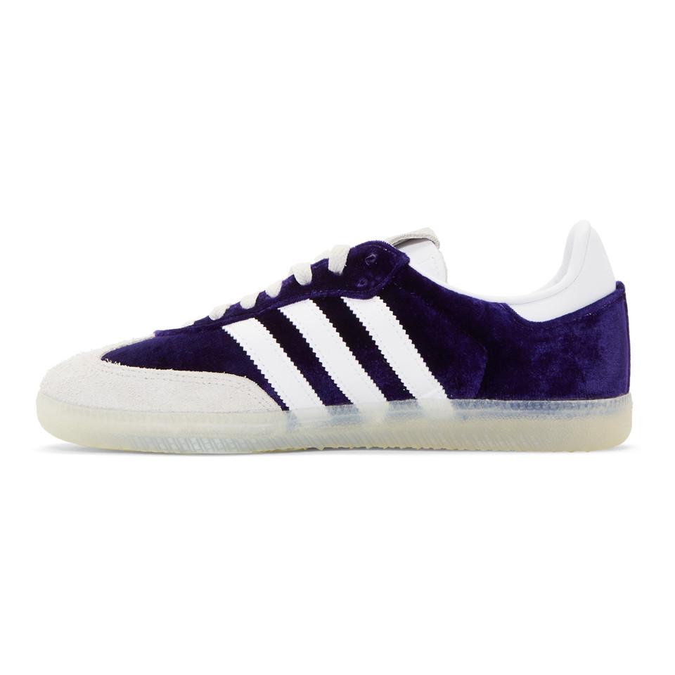 adidas Originals Purple Velvet Samba Og Sneakers in Blue for Men | Lyst