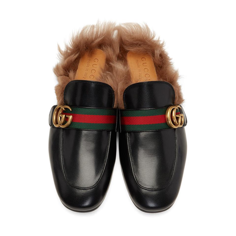 princetown crocodile slipper with double g