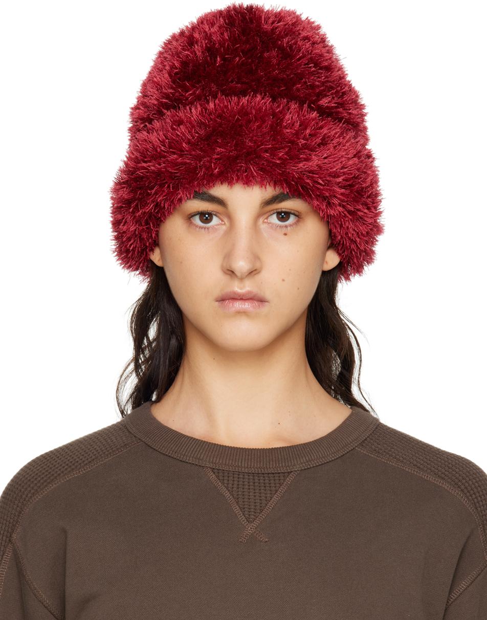 Nicholas Daley Hand Knit Fuzzy Hat In Black | ModeSens