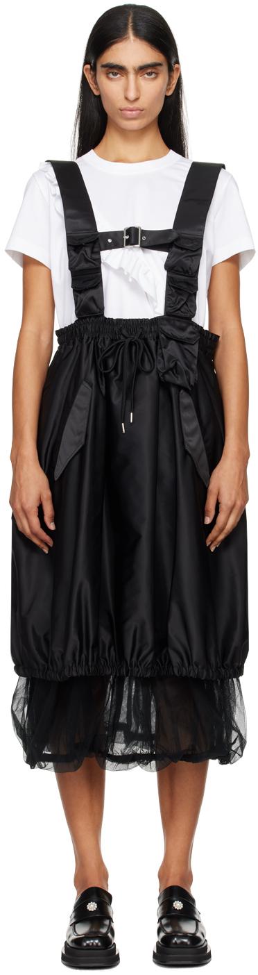 Noir Kei Ninomiya レディース ブラック ピナフォア ミディアム Noir Kei Ninomiya レディース ブラック ピナフォア ミディアム