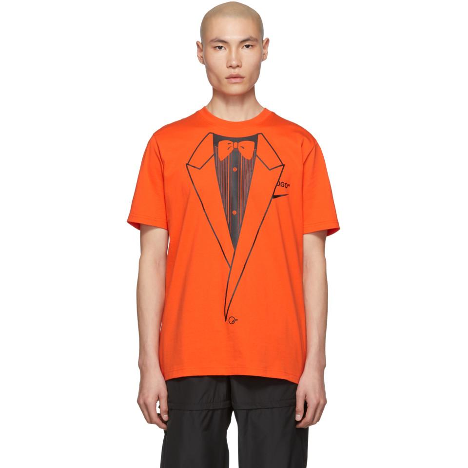 Nike Cotton Off-white Nrg A6 T-shirt in Orange/Black (Orange) for Men - Lyst