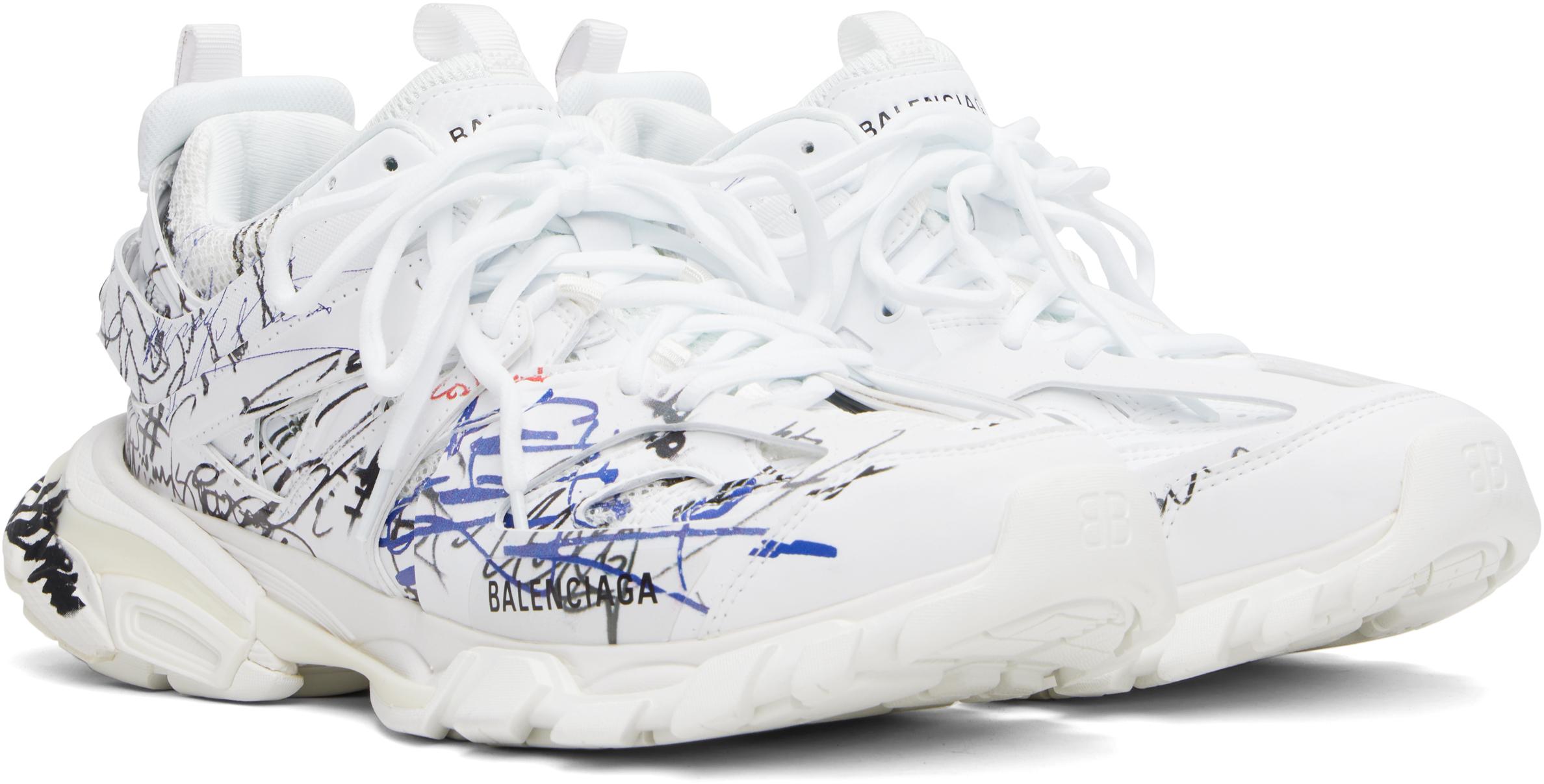メンズ Balenciaga ホワイト Track Autographe スニーカー