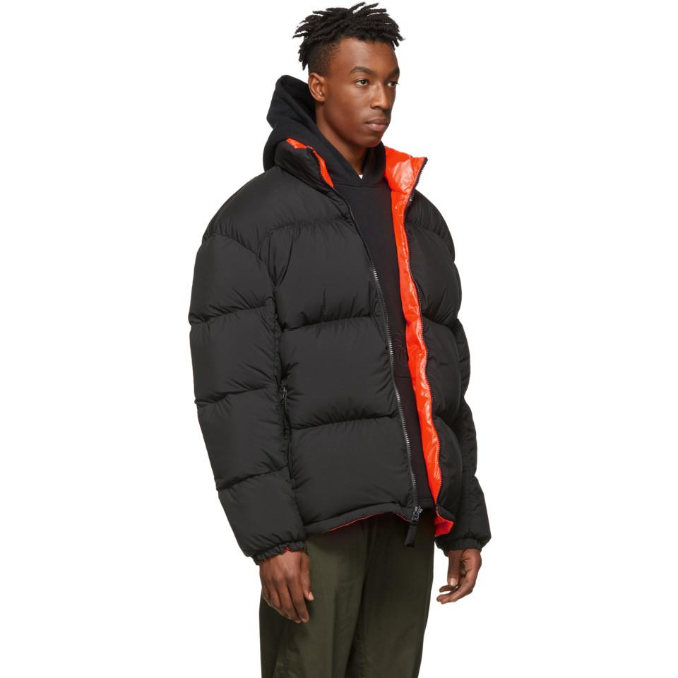 Nike Reversible Black And Orange Down Nrg Puffer Jacket for Men | Lyst