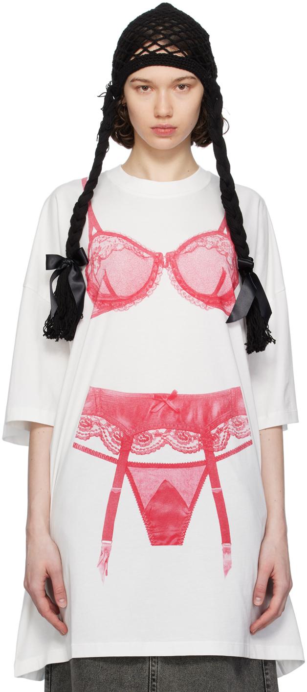 【関税込み】VAQUERA ホワイト Trompe L'Oeil Tall Tシャツ Tromp L'oeil Tall T-Shirt in White – SVRN