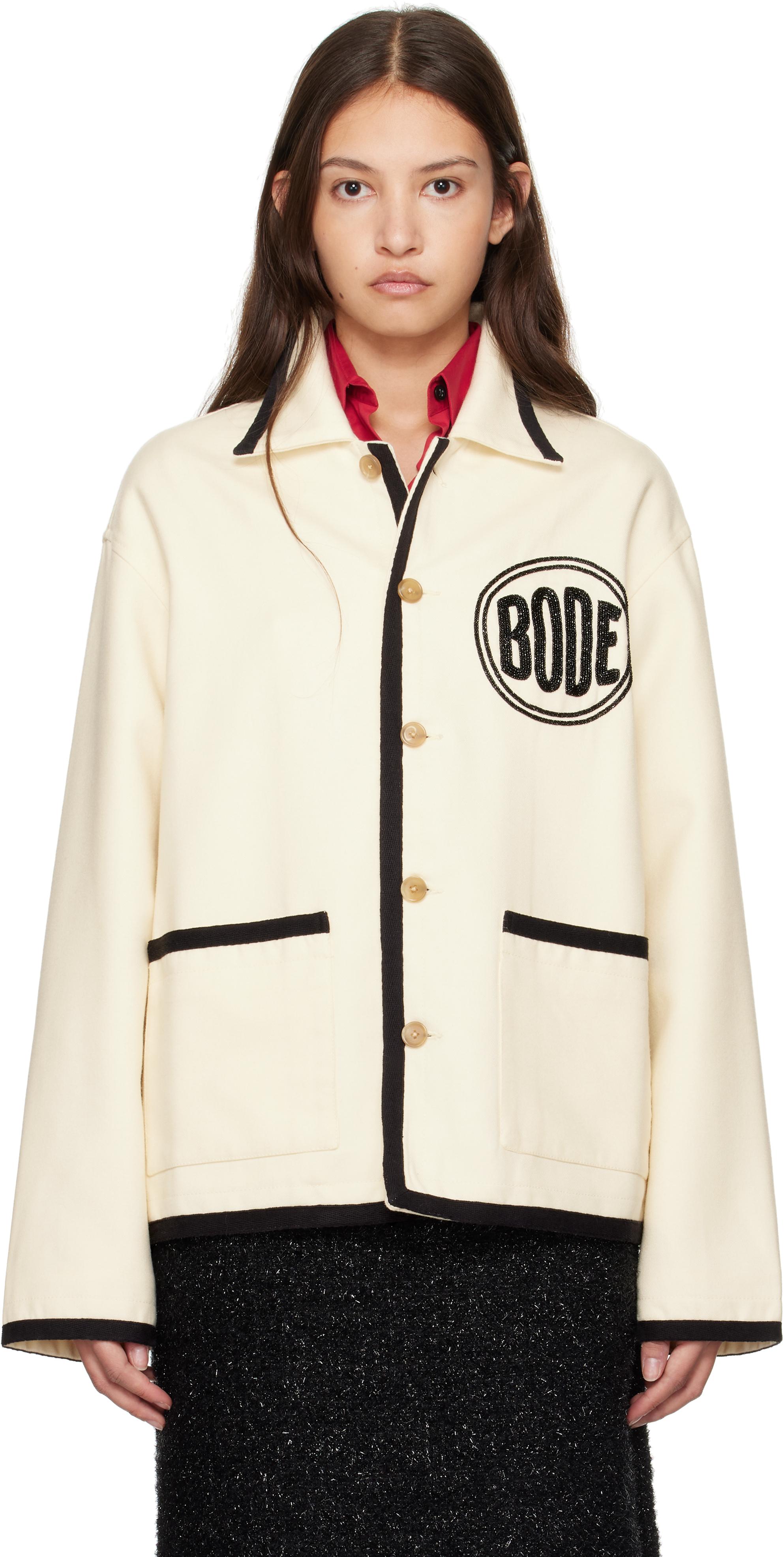 【関税込み】Bode オフホワイト Beaded Player ジャケット BODE】BEADED PLAYER JACKET (ジャケット/アウター / その他