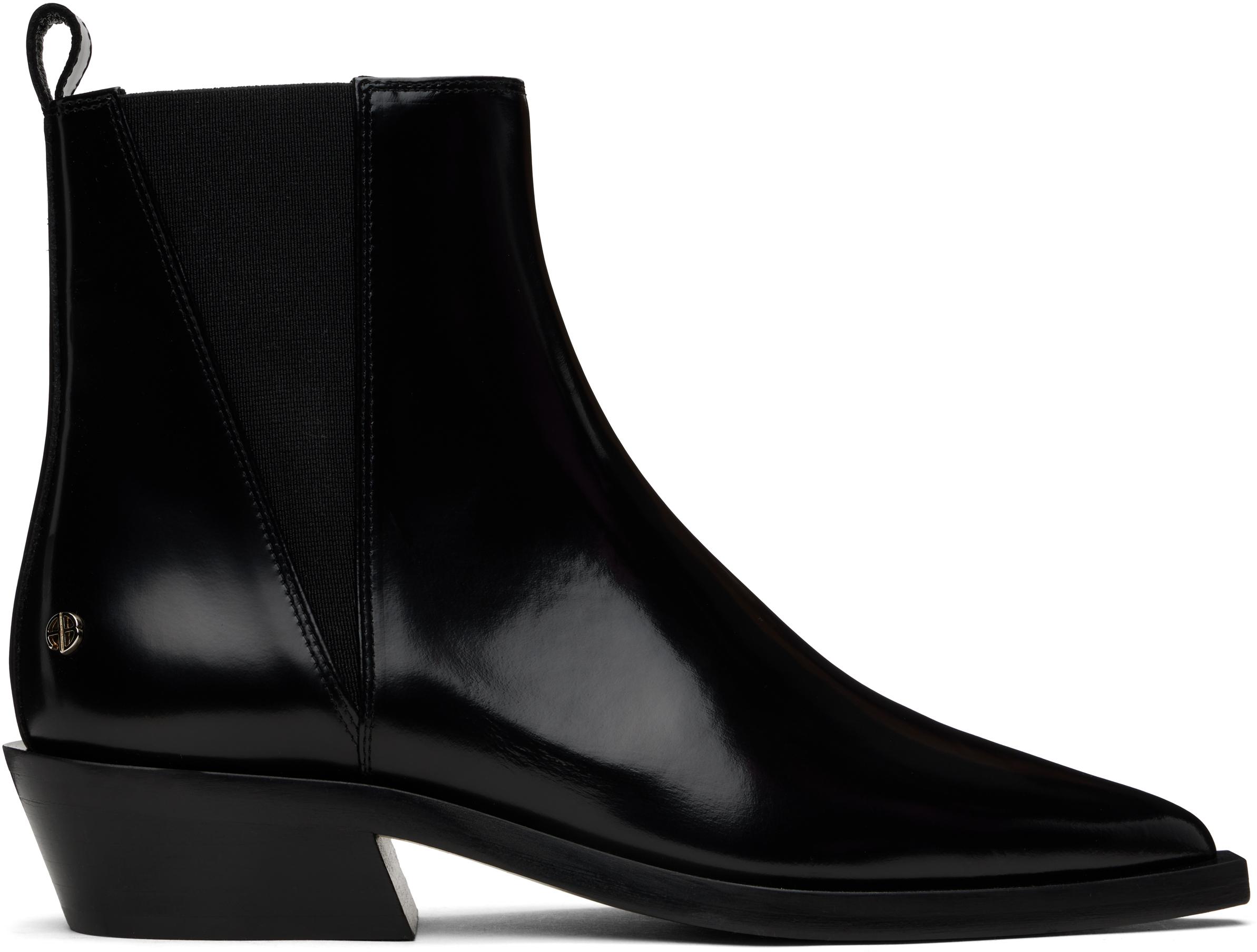 Anine Bing Bekah Flat Boots in Black Lyst UK