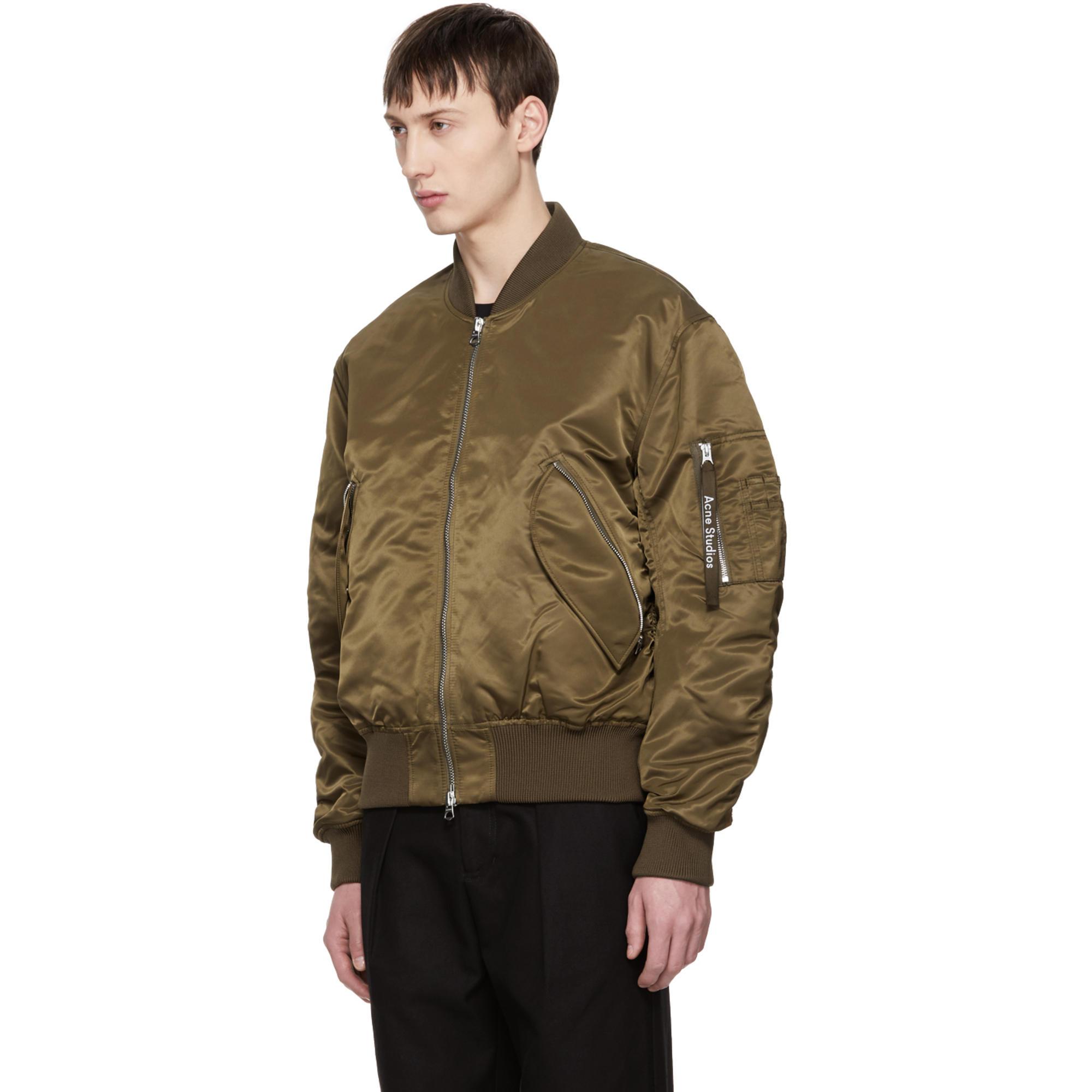 Acne Studios Synthetic Green Makio Bomber Jacket for Men - Lyst