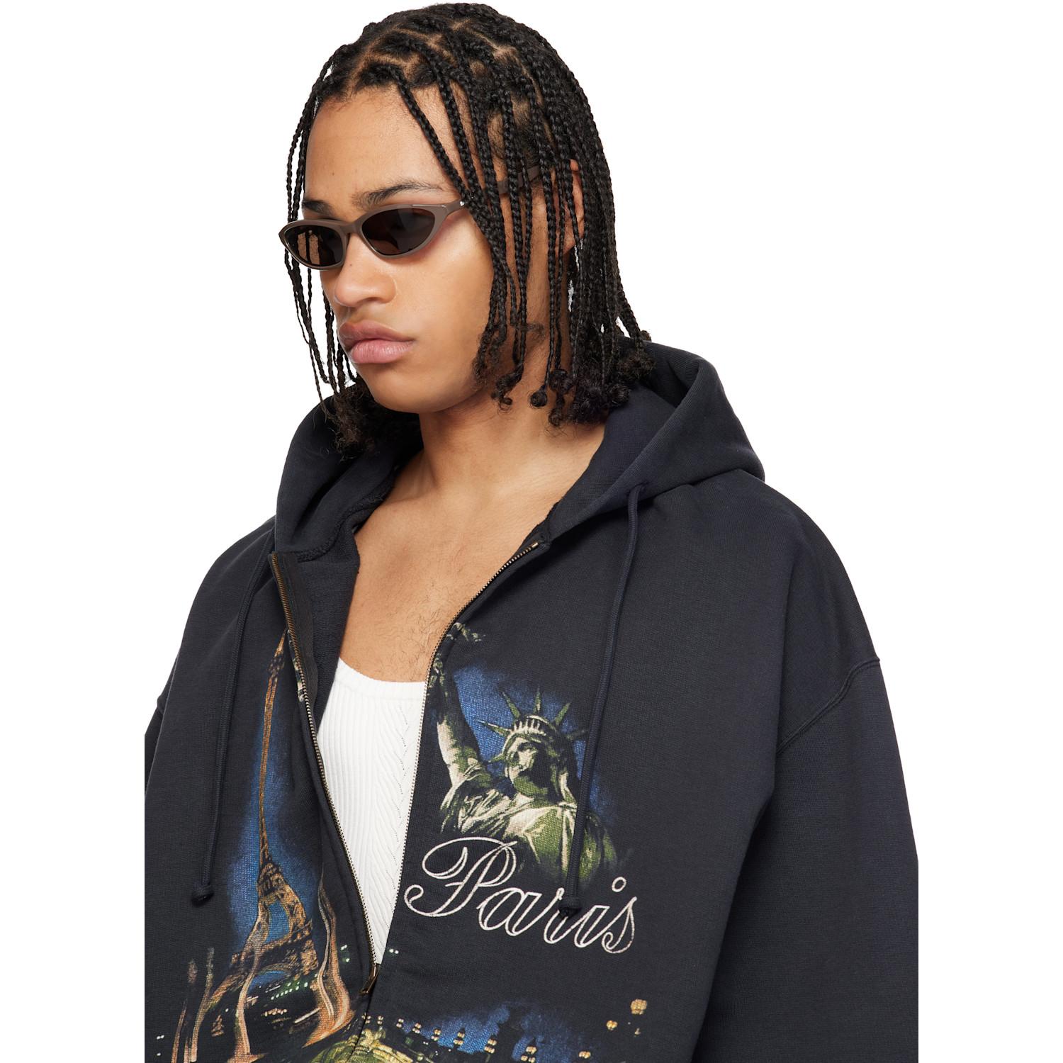 Balenciaga Taupe Neo Oval 2.0 Sunglasses in Black for Men | Lyst display picture 2