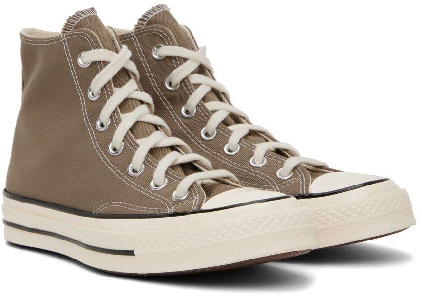 Converse Canvas Taupe Chuck 70 High-top Sneakers in Black for Men | Lyst