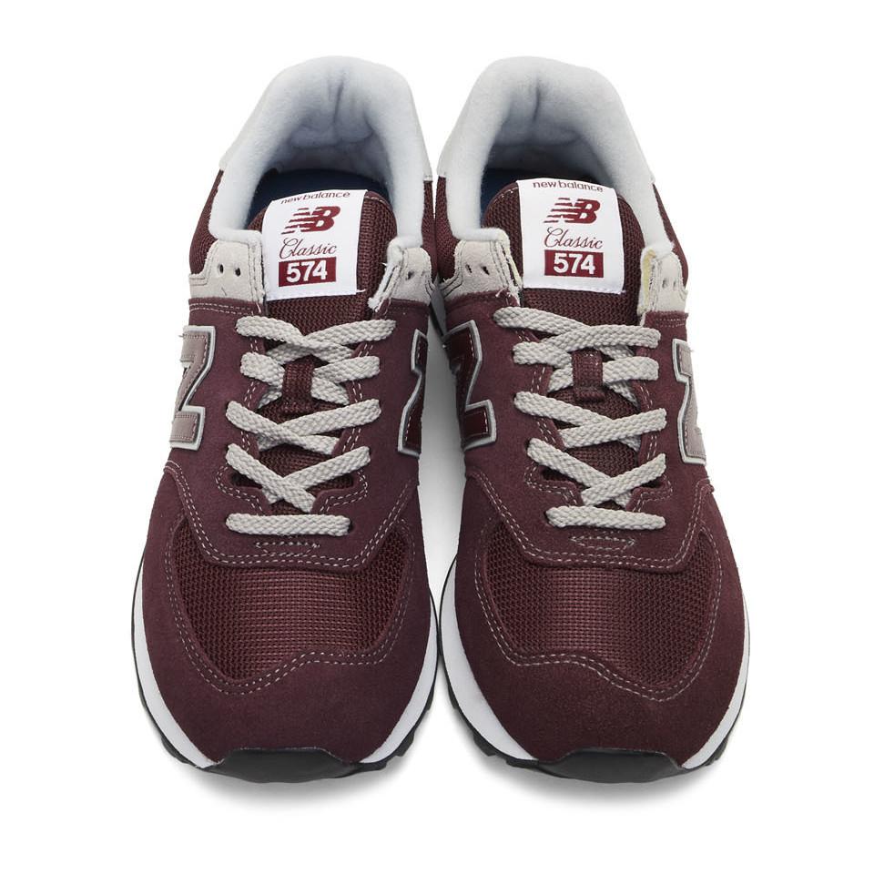 new balance 574 core burgundy