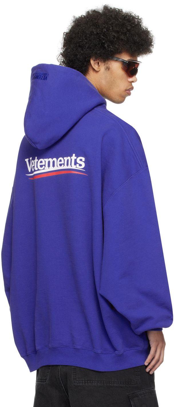 Vetements Blue Campaign Hoodie for Men | Lyst