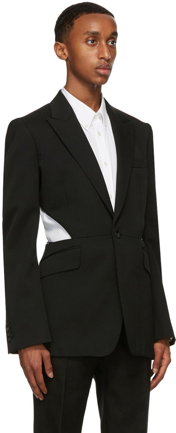 Alexander McQueen Black Cut-out Blazer for Men | Lyst