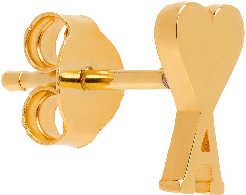AMI PARIS【送料込】Heart logo Earrings Gold Ami De Coeur Studs | AMI PARIS