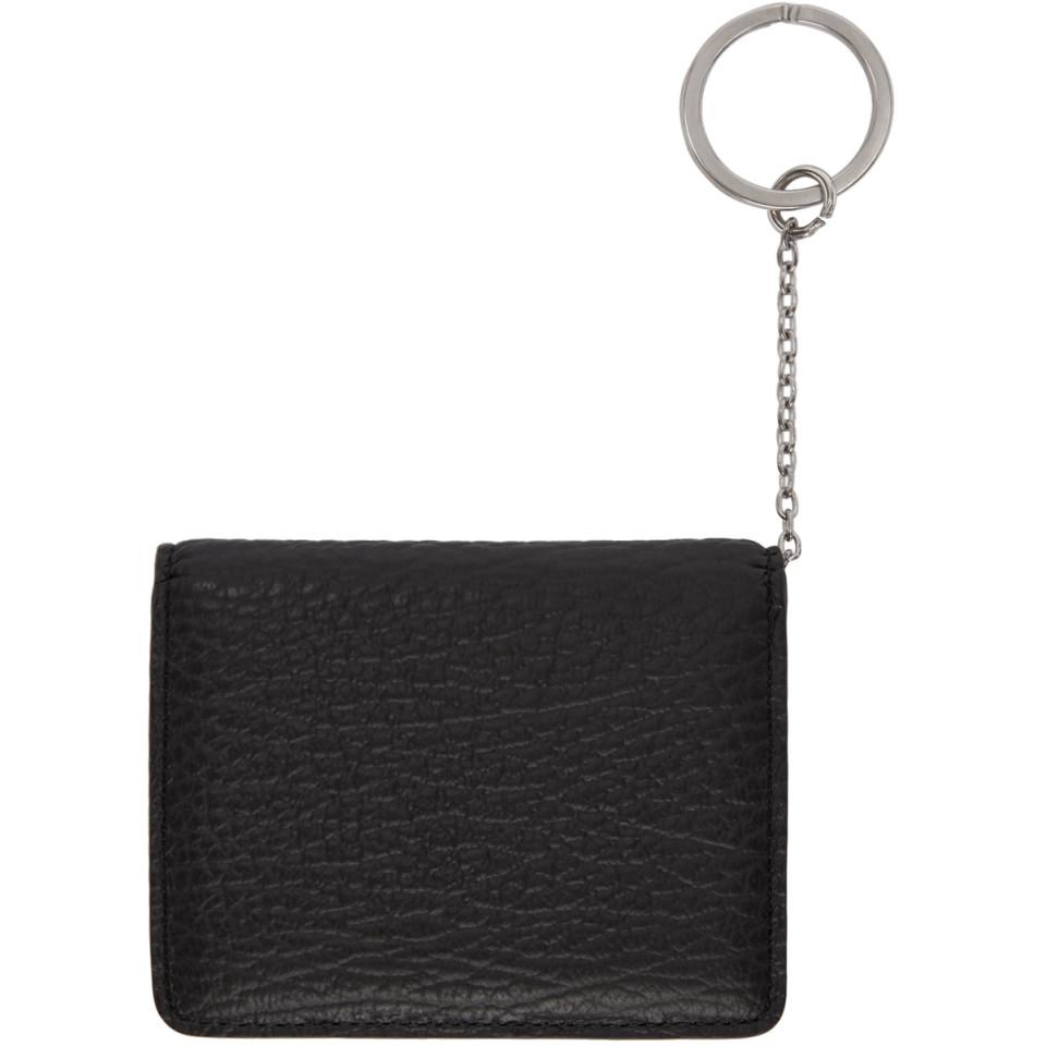Maison Margiela Leather Black Keychain Card Holder - Lyst