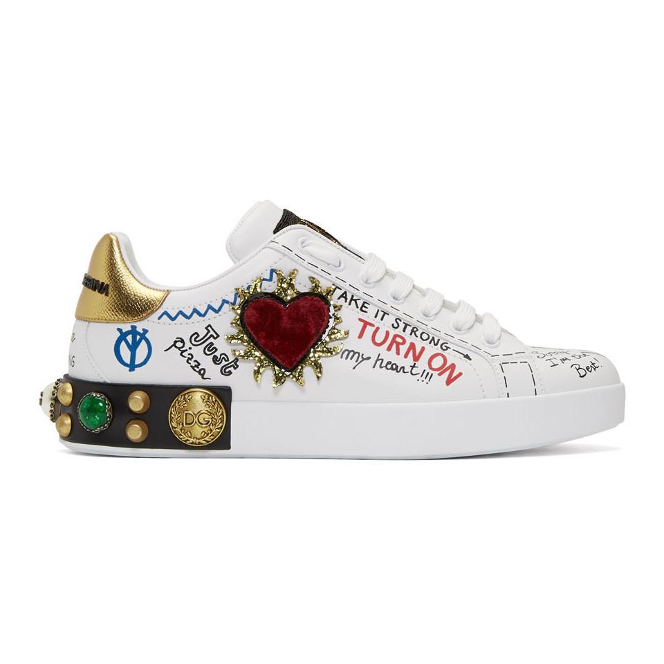 dolce and gabbana heart sneakers