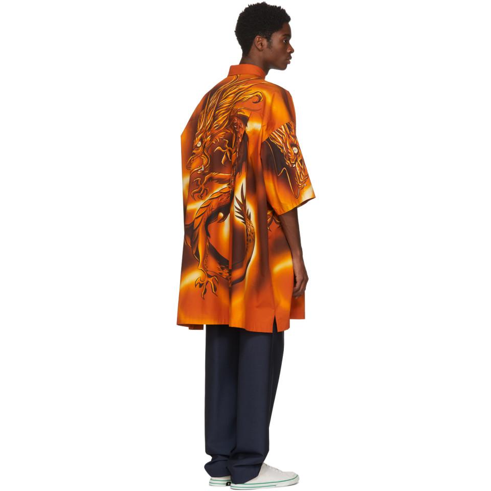 balenciaga orange shirt
