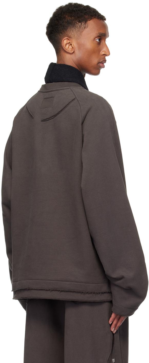 【関税込み】NULLUS グレー Diagonal Slit スウェットシャツ nullus Diagonal Slit スウェットシャツグレー