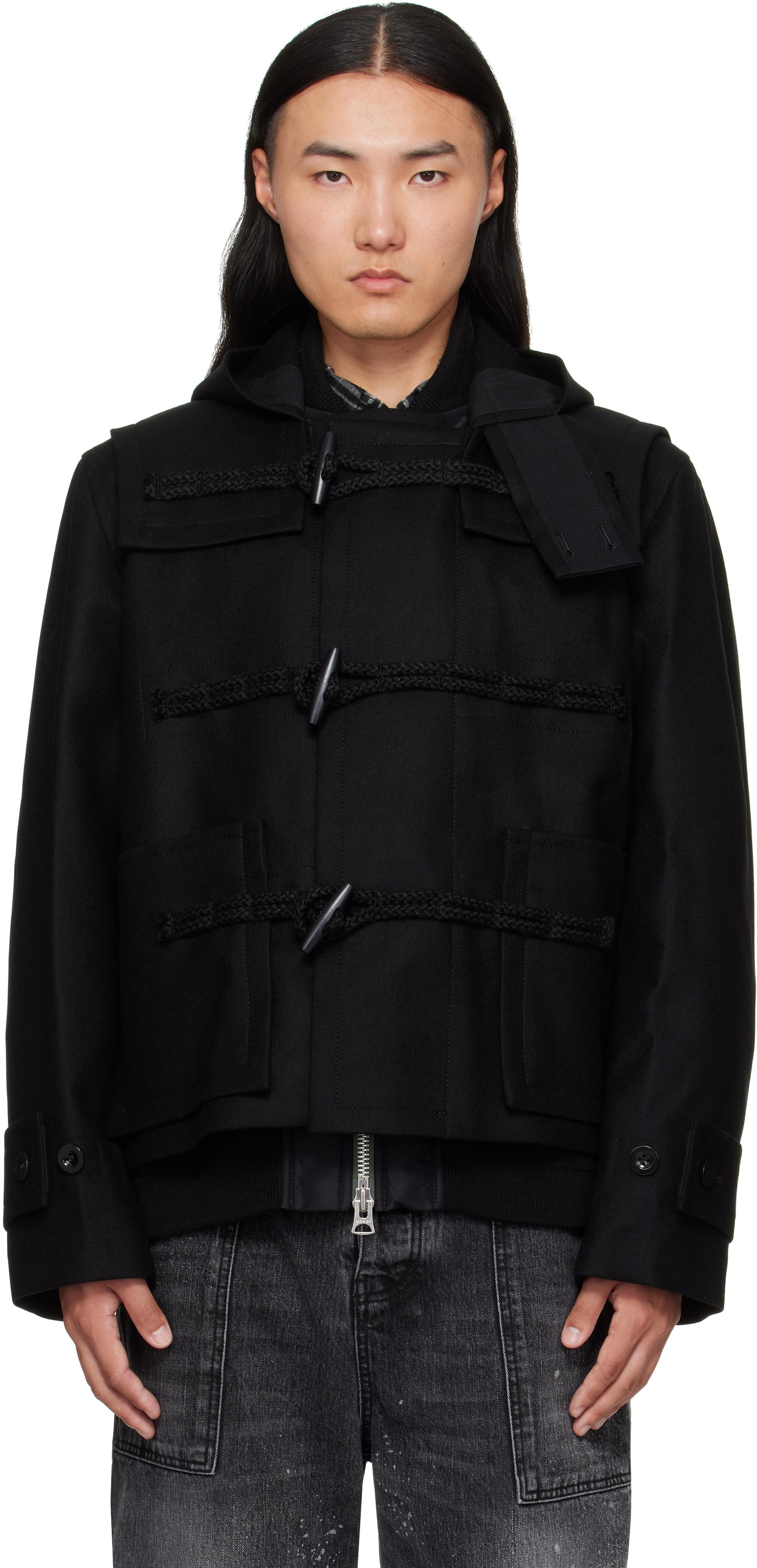 VIP価格☆【sacai】BLACK ダブルチャック ジャケット Sacai ダブルジャケット | ブラック | FARFETCH JP