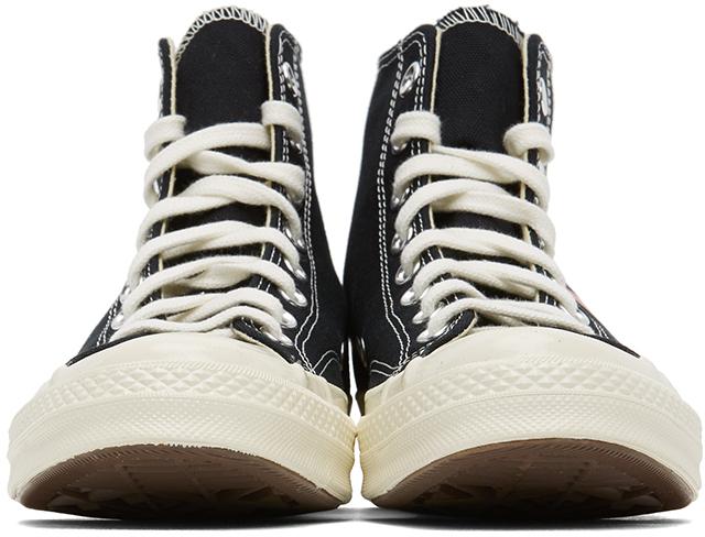 comme des garçons play black converse edition half heart chuck 70 sneakers