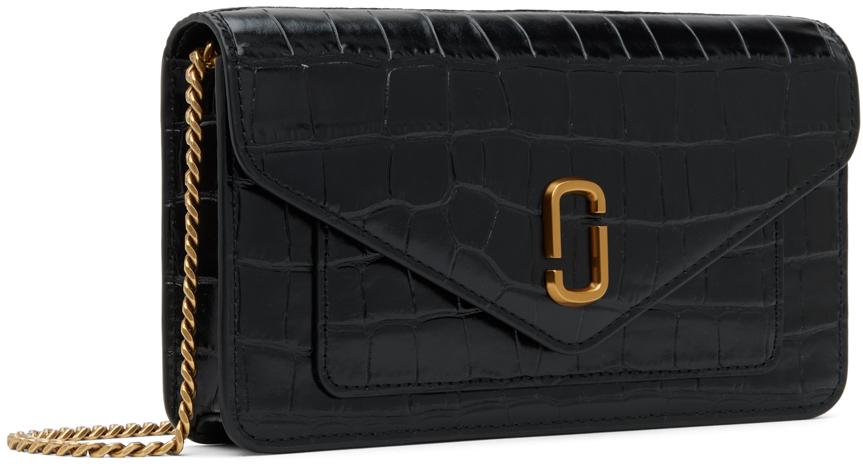 Marc Jacobs Black the Envelope Croc Chain Bag Lyst Canada