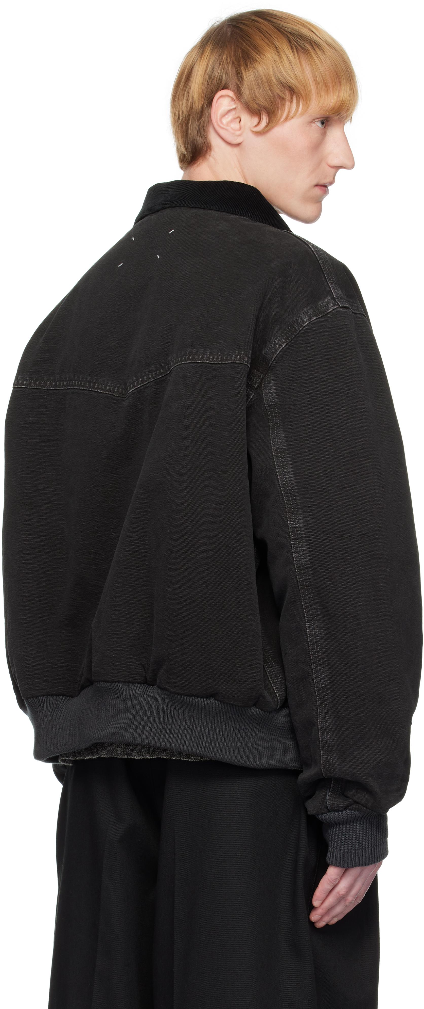 【関税込み】Maison Margiela ブラック Yoke Caban ジャケット メンズ Maison Margiela ブラック Yoke Caban ボンバー