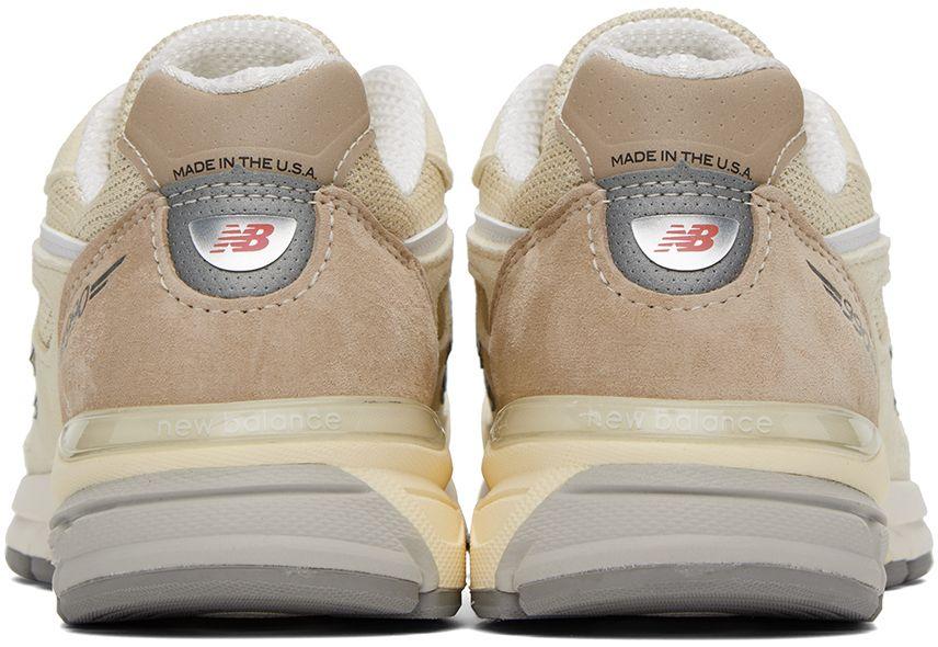 New Balance Beige Made In Usa 990v4 Sneakers in Black | Lyst