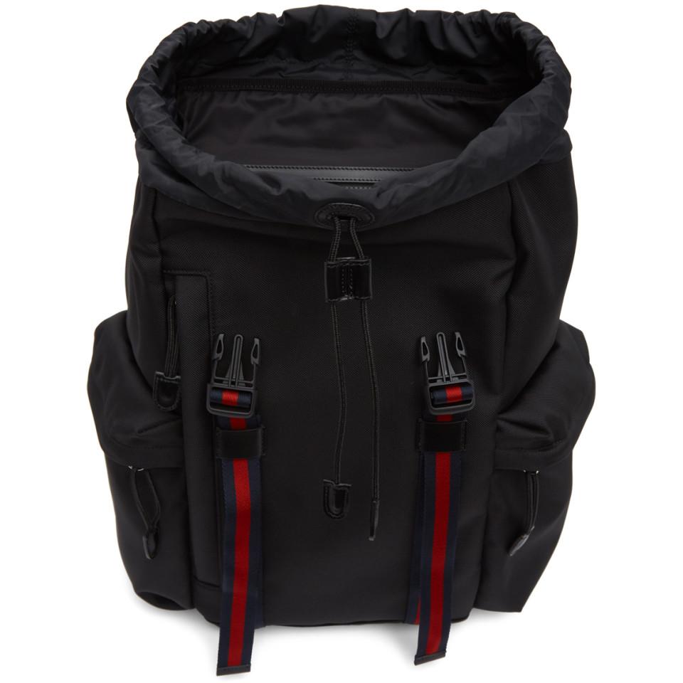 Gucci Black Canvas Techpack Backpack Bag - Yoogi's Closet