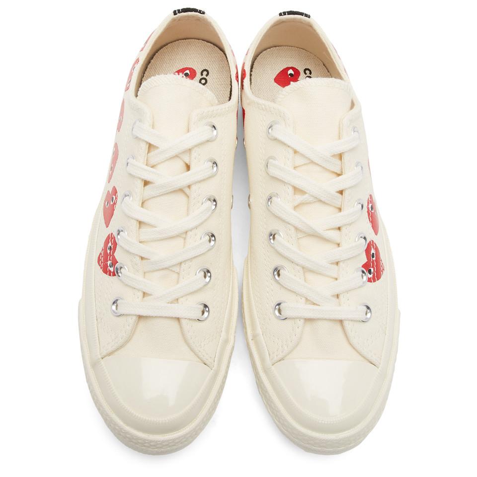 comme des garcons play x converse chuck taylor multi heart 1970s ox