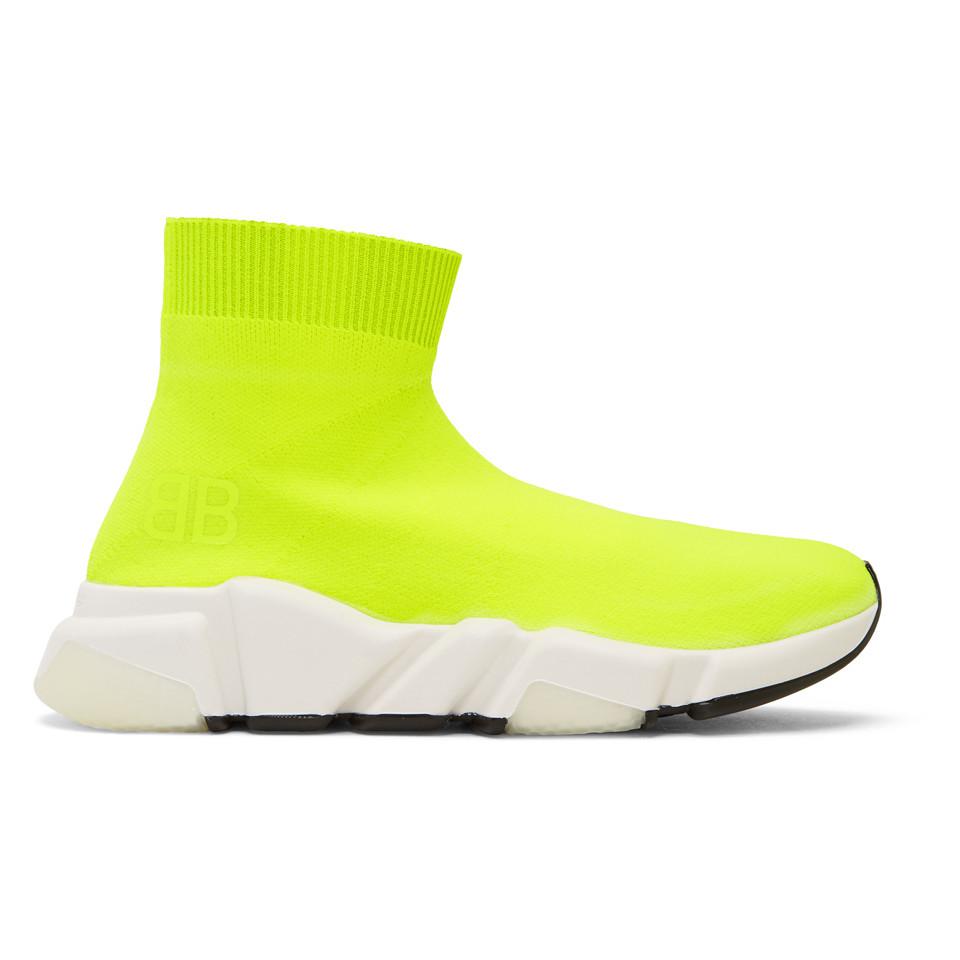 balenciaga sock shoes yellow