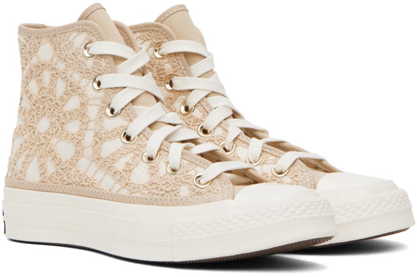 Baskets montantes chuck 70 blanc cassé et Converse en coloris Noir