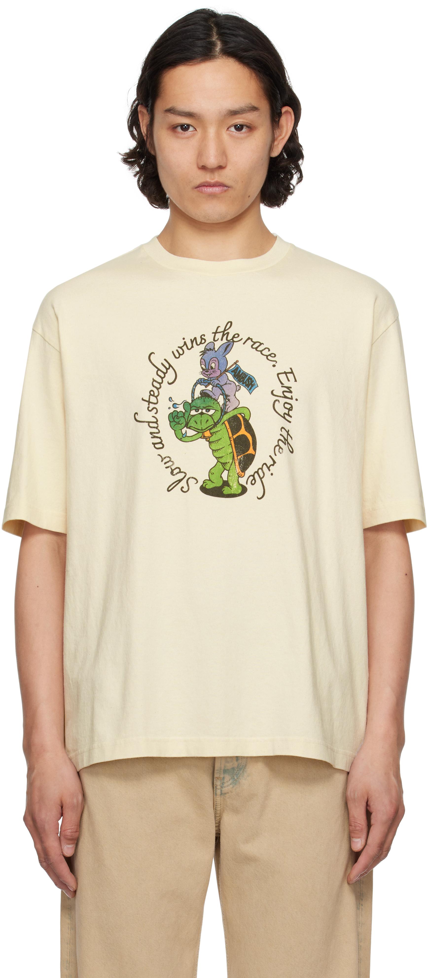 【AMBUSH】 SLOW&STEADY T-SHIRT Ambush Off- 'Slow & Steady' T-Shirt in Natural for Men | Lyst