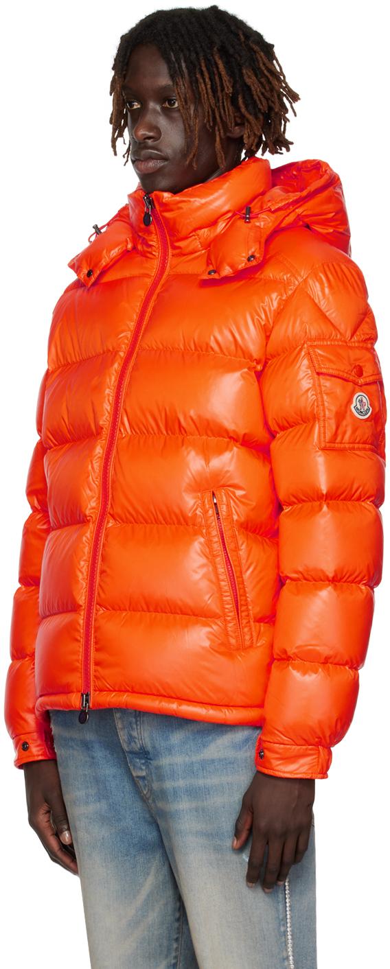 Moncler Orange Maya Down Jacket for Men Lyst