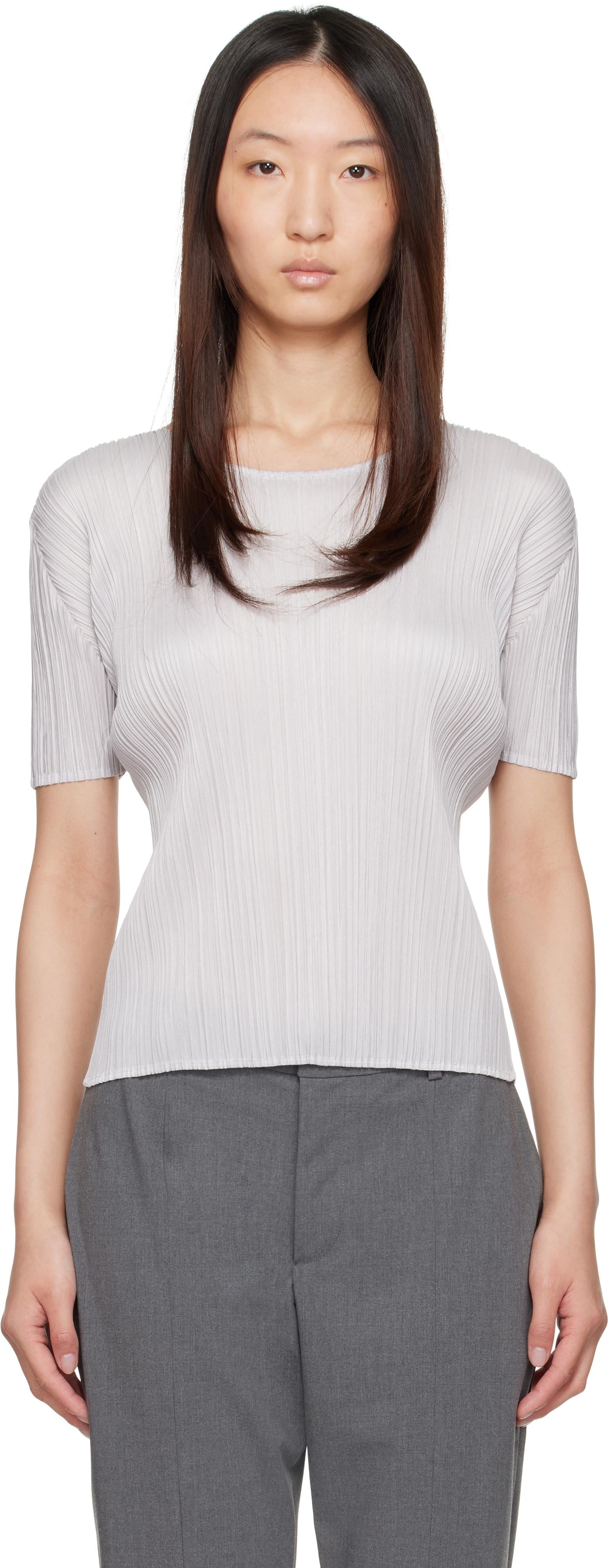 Pleats Please Issey Miyake Basics T-Shirt in Black | Lyst
