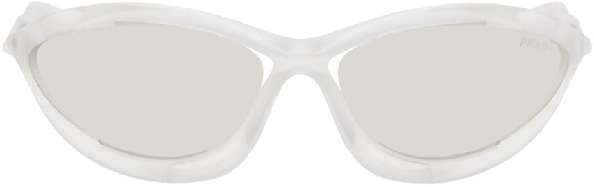 Prada メンズ ブラック トランスペアレント Runway サングラス Prada メンズ ブラック トランスペアレント Runway サングラス