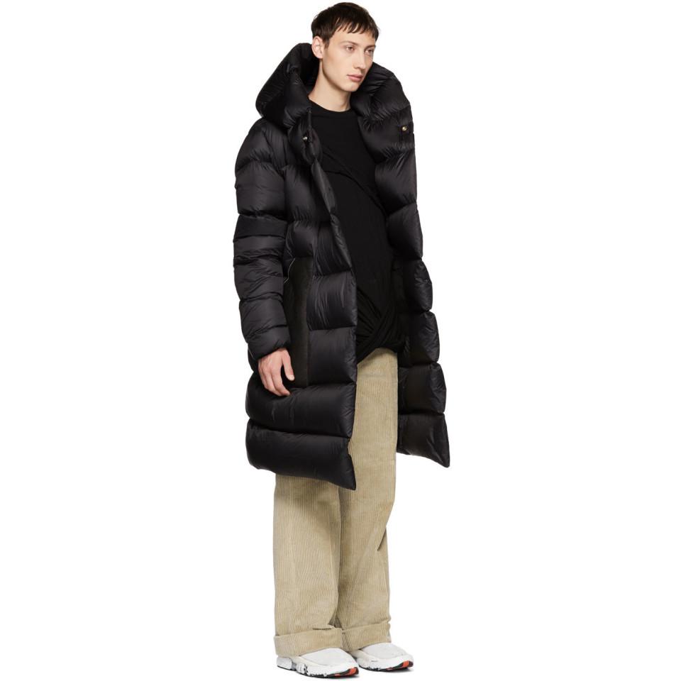 Rick owens black down liner coat Clearance