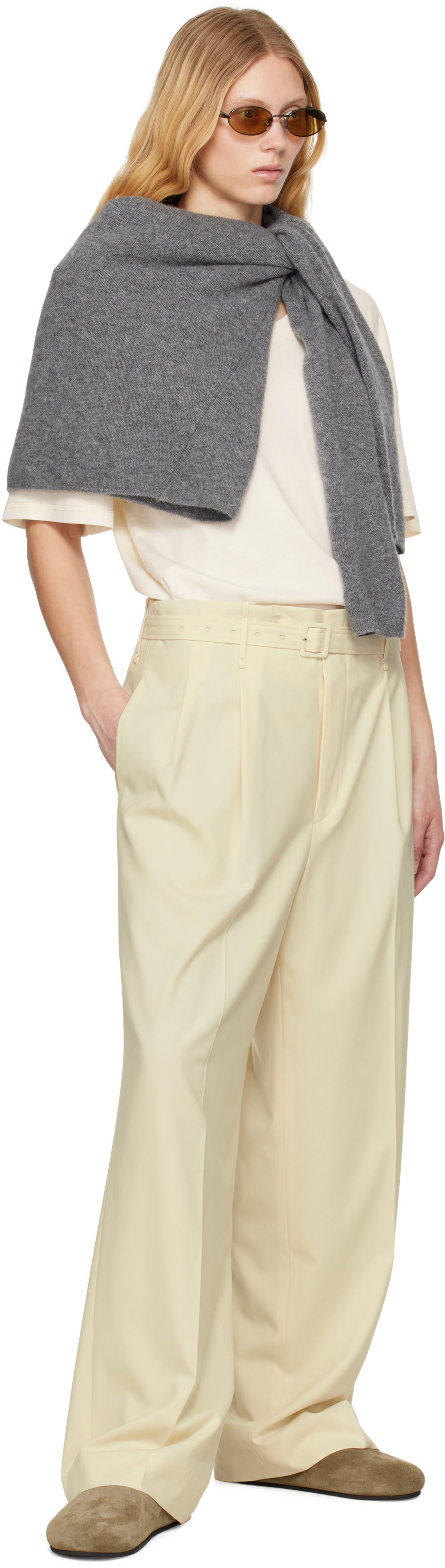 AURALEE Super Fine Tropical Wool Two-Tuck Trousers in