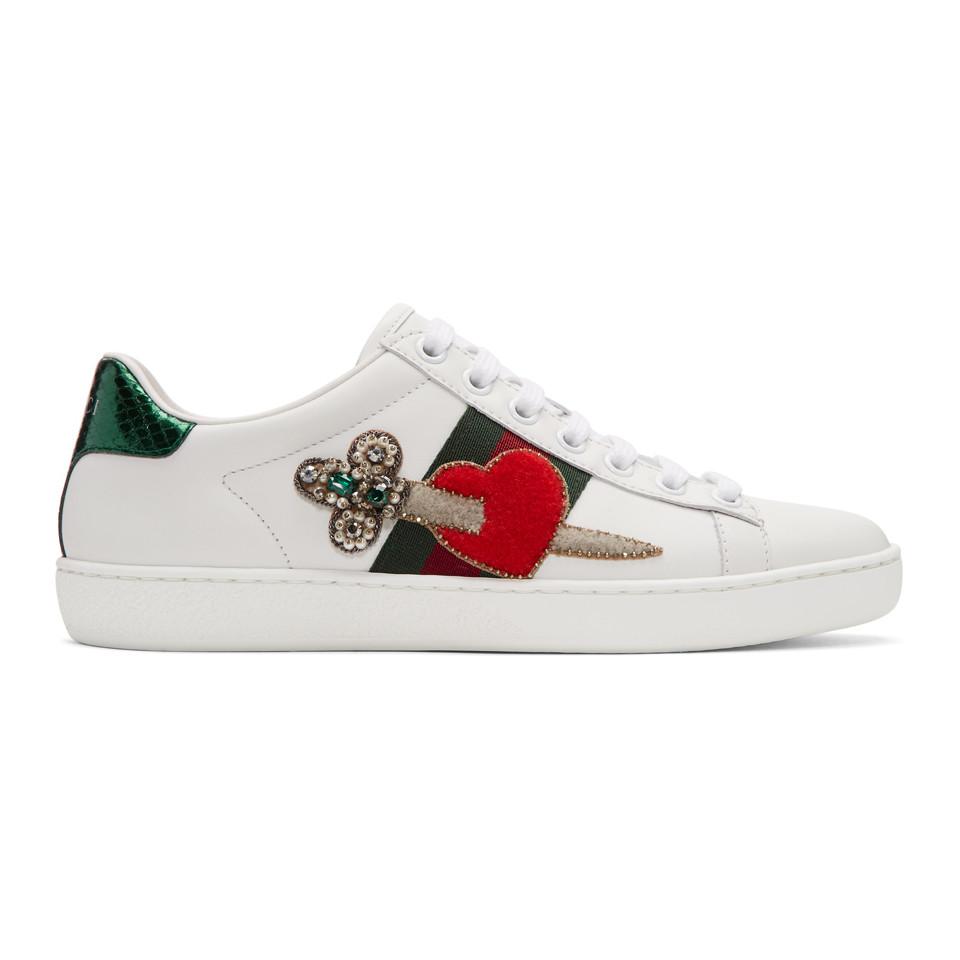 gucci heart sneakers