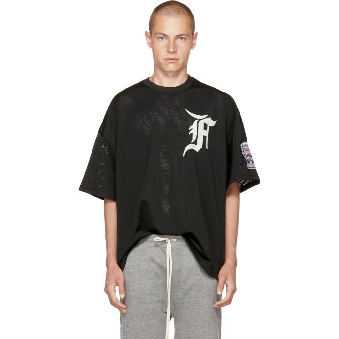 Fear Of God Black Mesh Batting Practice T-shirt for Men