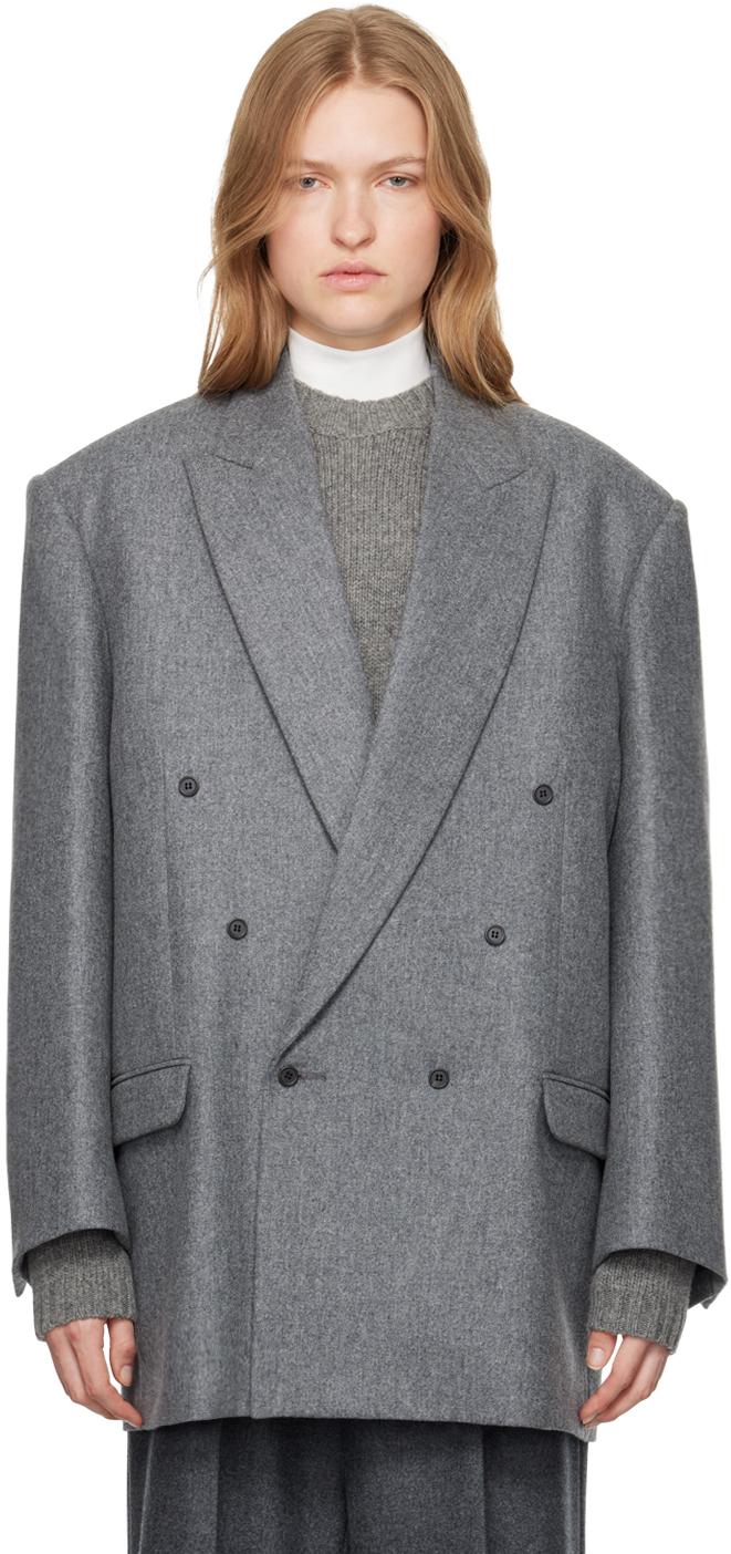 Carven レディース グレー ダブルジャケット ジャケット